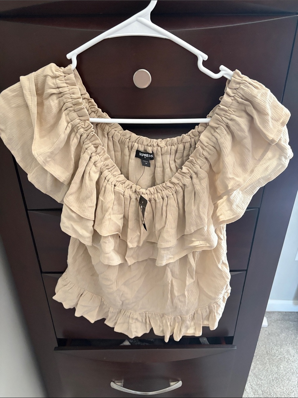 Express Women's Cream Blouse